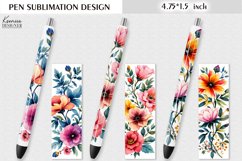 Summer Flower|Floral Vintage| |Watercolor Pen Wraps Product Image 1