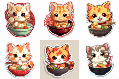 100 Kitten Cat Sticker Illustrations Designs JPG Product Image 15