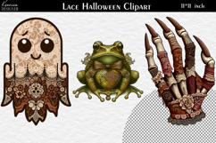 Gothic Lace Halloween Elements | Creepy Cute Clipart Bundle Product Image 2