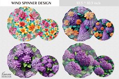 Lilac Flowers Round Sign| Summer Wind Spinner Design Product Image 1