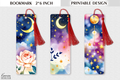 Mystic Tarot Design| Celestial and Cosmic Printable Bookmark Product Image 1