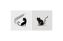 80 Kitten Cat Logo Sticker Illustrations Designs JPG Product Image 15