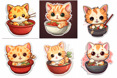 100 Kitten Cat Sticker Illustrations Designs JPG Product Image 16