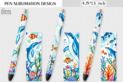 Ocean Dolphin|Cute Animals Watercolor Pen Wraps Product Image 1