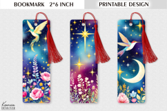 Mystic Tarot Design| Celestial and Cosmic Printable Bookmark Product Image 1
