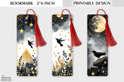 Golden Celestial Printable Bookmark |Hummingbird Tarot Product Image 1
