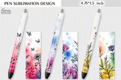 Vintage Flower Pattern|Watercolor Summer Pen Wraps Product Image 1