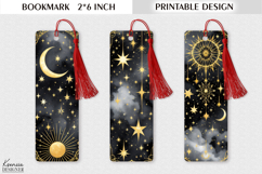 Golden Celestial Printable Bookmark |constellation Bookmark Product Image 1