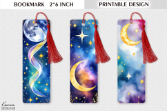 Mystic Tarot Design| Celestial and Cosmic Printable Bookmark Product Image 1