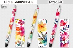 Vintage Flower Pattern|Watercolor Summer Pen Wraps Product Image 1