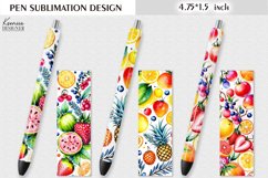 Fruit and Berry Design|Watercolor Summer Pen Wraps Product Image 1