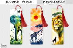 Elephant |Lion | Giraffe|Summer Printable Bookmark Product Image 1