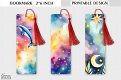 Mystic Tarot Design| Celestial and Cosmic Printable Bookmark Product Image 1
