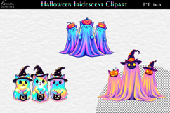 Neon Halloween Clipart|Cute Funny Characters|Ghost|Cat Product Image 1