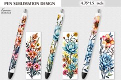 Vintage Flower Pattern|Watercolor Summer Pen Wraps Product Image 1