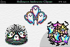 Neon Halloween Clipart|Cute Funny Characters|Ghost Product Image 1
