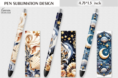 Vintage Magic and Celestial|Dolphin|Seashell Pen Design Product Image 1