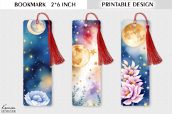 Mystic Tarot Design| Celestial and Cosmic Printable Bookmark Product Image 1