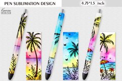 Summer Tropical Ocean |Watercolor Summer Pen Wraps Product Image 1