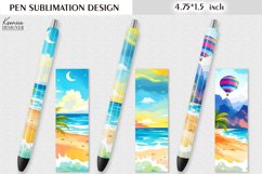 Summer Tropical Ocean |Watercolor Summer Pen Wraps Product Image 1