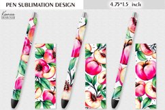 Pink Peaches with Leaves|Watercolor Pen Wraps Product Image 1