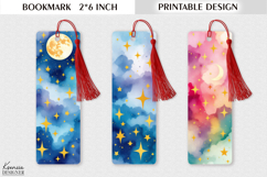 Mystic Tarot Design| Celestial and Cosmic Printable Bookmark Product Image 1