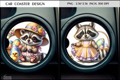 Vintage Raccoon|Cute Animal Car Coaster Design Product Image 1