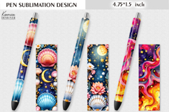 Colorful Magic and Celestial |Seashell|Space Pen Design Product Image 1
