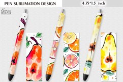Tropical Fruit|Pear|Watercolor Summer Pen Wraps Product Image 1