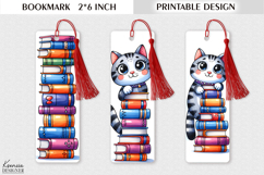 Cute Cat| Printable Bookmark |Funny Kids Bookmark Product Image 1