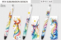 Cute Magic Dragon |Watercolor Summer Pen Wraps Product Image 1