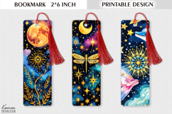 Mystic Tarot Design| Celestial and Cosmic Printable Bookmark Product Image 1