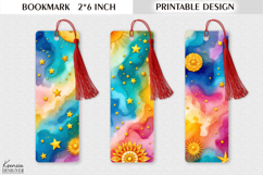 Mystic Tarot Design| Celestial and Cosmic Printable Bookmark Product Image 1