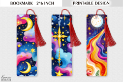 Mystic Tarot Design| Celestial and Cosmic Printable Bookmark Product Image 1
