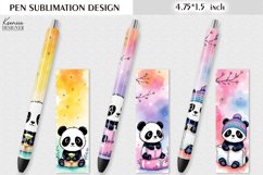 Cute Baby Panda|Watercolor Summer Pen Wraps Product Image 1