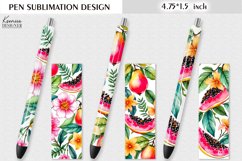 Tropical Papaya|Watercolor Summer Pen Wraps Product Image 1