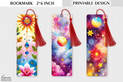 Mystic Tarot Design| Celestial and Cosmic Printable Bookmark Product Image 1
