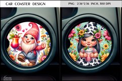 Cartoon Flower Gnome| Summer Car Coaster Design Product Image 1