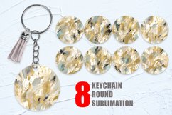 Contemporary Art and Gold Keychain | Keyring Product Image 1