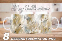 Contemporary Art and Gold | Mug sublimation design Product Image 1