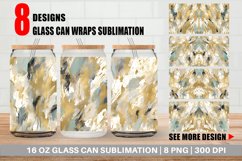 Contemporary Art and Gold Glass Can Wraps Product Image 1
