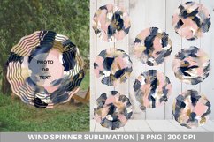 Contemporary Pink and Blue Wind Spinner | Sublimation Spinne Product Image 1