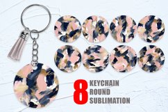 Contemporary Pink and Blue Keychain | Keyring Product Image 1