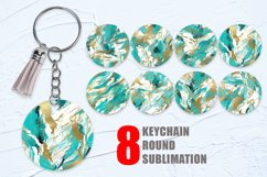 Contemporary Art Turquoise Keychain | Keyring Product Image 1