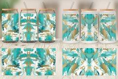 Contemporary Art Turquoise Glass Can Wraps Product Image 5