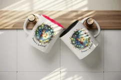 Contemporary Christmas elf lantern lights Season s Greetings quote print 20 oz tumbler skinny mug wrap clipart t-shirt sublimation printable design
