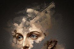 Contemporary Textured Oil Portrait Painting Product Image 5