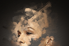 Contemporary Textured Oil Portrait Painting Product Image 6