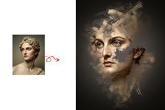 Contemporary Textured Oil Portrait Painting Product Image 7