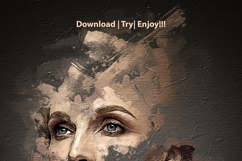 Contemporary Textured Oil Portrait Painting Product Image 3